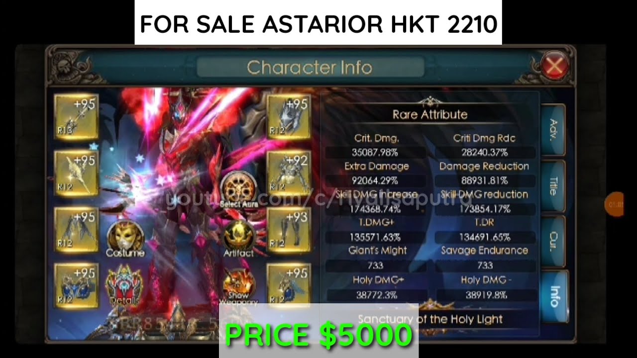 FOR SALE ASTARIOR HKT 2210 PRICE $5000 ‼️ LEGACY OF DISCORD