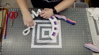 How to Make A Patriotic Chenille Wreath Tutorial  mp4