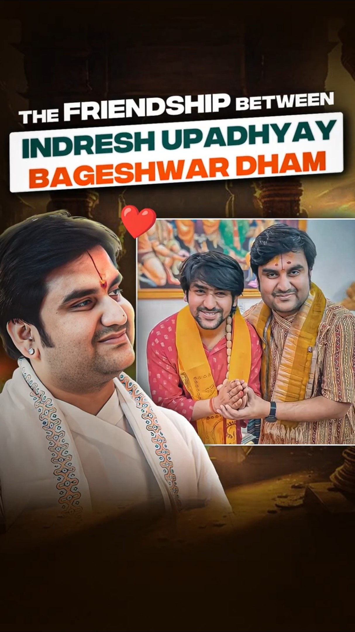 कैसी है इंद्रेश उपाध्याय और बागेश्वर धाम की दोस्ती❤️ @BhaktiPath  #shorts #ytshorts by #arvindarora