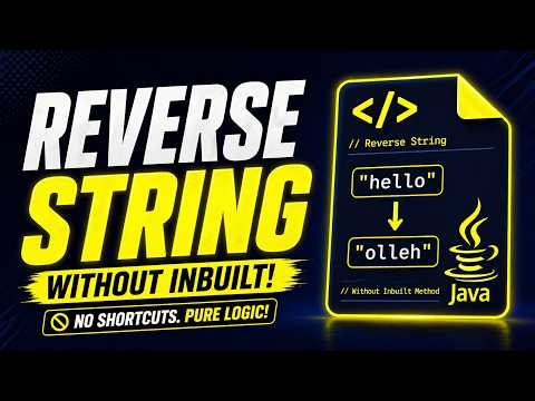 How to Reverse String Without Built-in Methods (Two Pointer Approach ) |  Interview Java Question