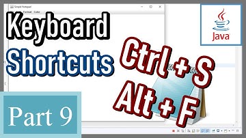 How to Make Notepad in Java (9/8) - Keyboard Combination Shortcut