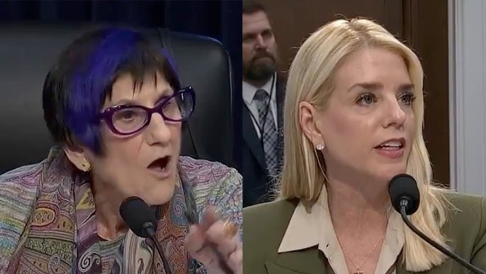 Rosa DeLauro Freaks Out On Pam Bondi Interrupting Her Repeatedly - YouTube