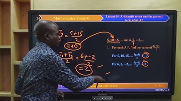 IP-SC MATHEMATICS Form 4 Lesson 64 Arithmetic mean and the general term of an AP
