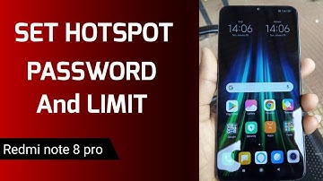 How to Set Hotspots Password || Hotspots limit || in redmi note 8 pro