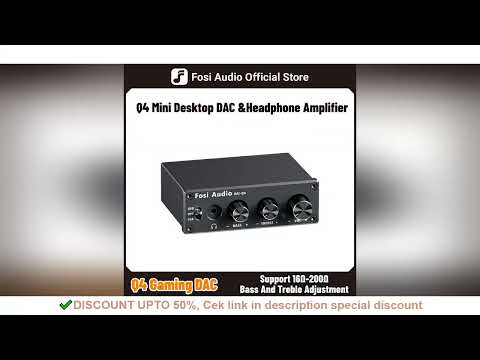 Fosi Audio Q4 Mini Stereo USB Gaming DAC & Headphone Amplifier Audio Converter Adapter for Home/Desk