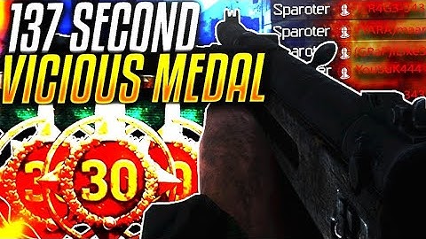 INSANE "137 SECOND VICIOUS MEDAL ON WW2!" SOLO VICIOUS MEDAL ON WW2! (30 KILLSTREAK ON COD WW2!)