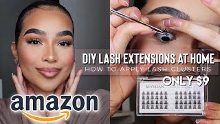 DIY LASH EXTENSIONS AT HOME | AMAZON INDIVIDUAL EYELASHES TUTORIAL $9 screenshot 4