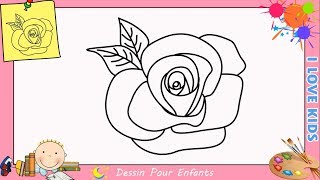 Comment Dessiner Une Rose Facilement Etape Par Etape Pour Enfants 1 Youtube