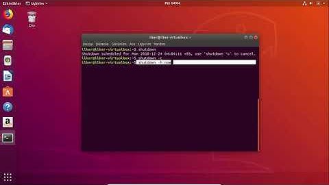 GNU LİNUX bilgisayarı kapatmak
