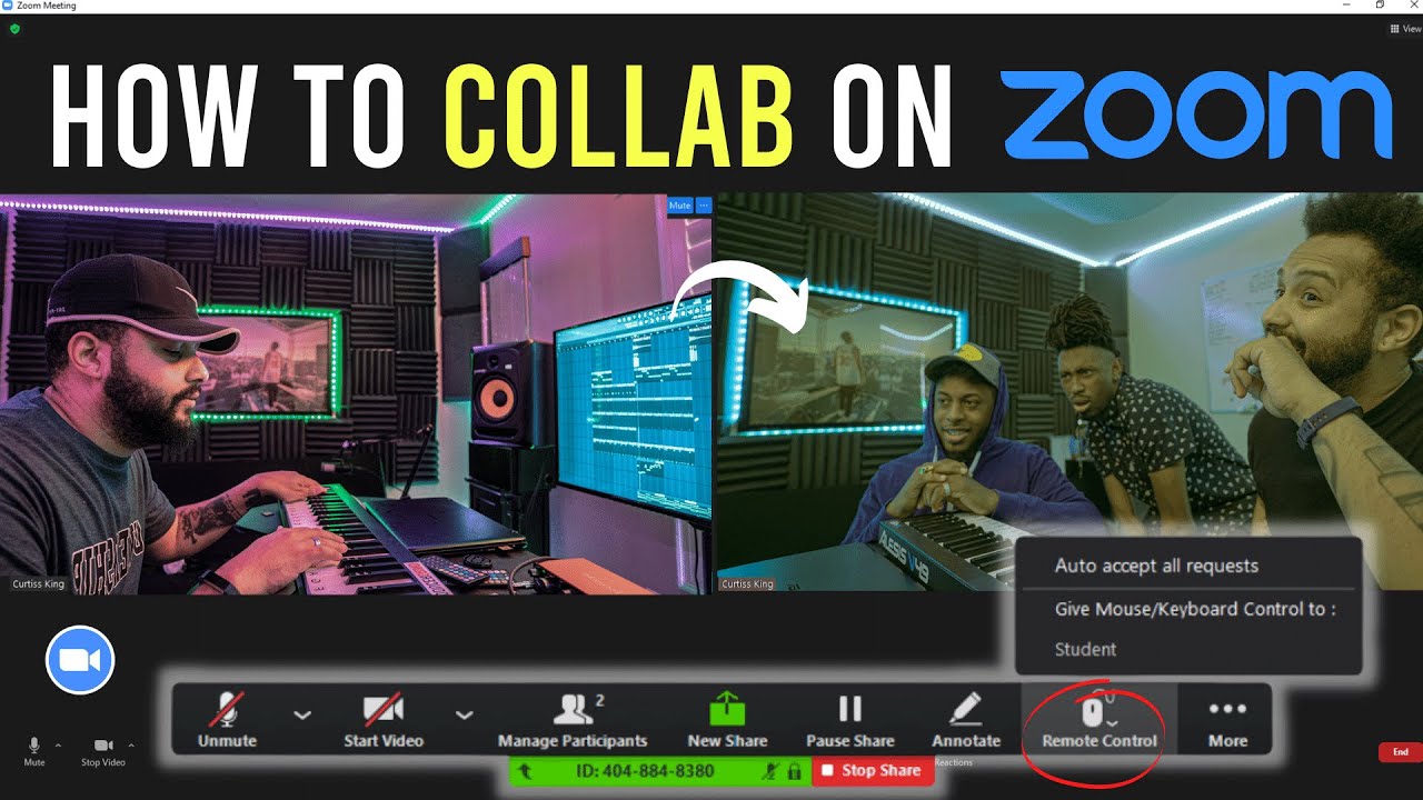 Update How To Collaborate With Other Music Producers Online Using ZOOM | Remote Control