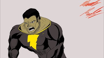 Black Adam Timelapse Drawing