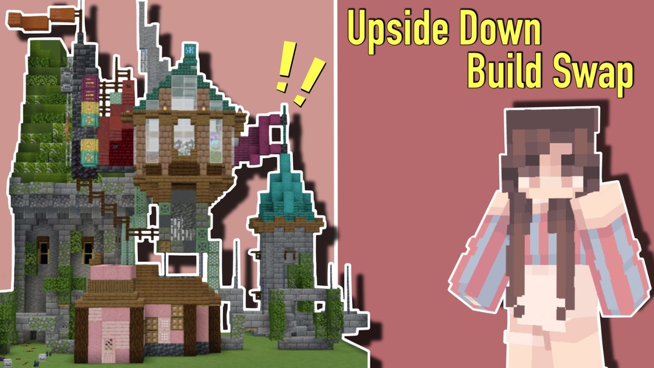 8 Builders VS Gravity! || Upside Down Build Swap - YouTube