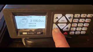 Barrett 2050 stopping scan mode and selecting individual channels from the channel list.