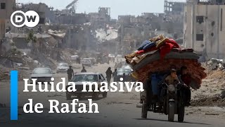 Ejército israelí afirma que unos 300.000 gazatíes salieron de Rafah desde el lunes