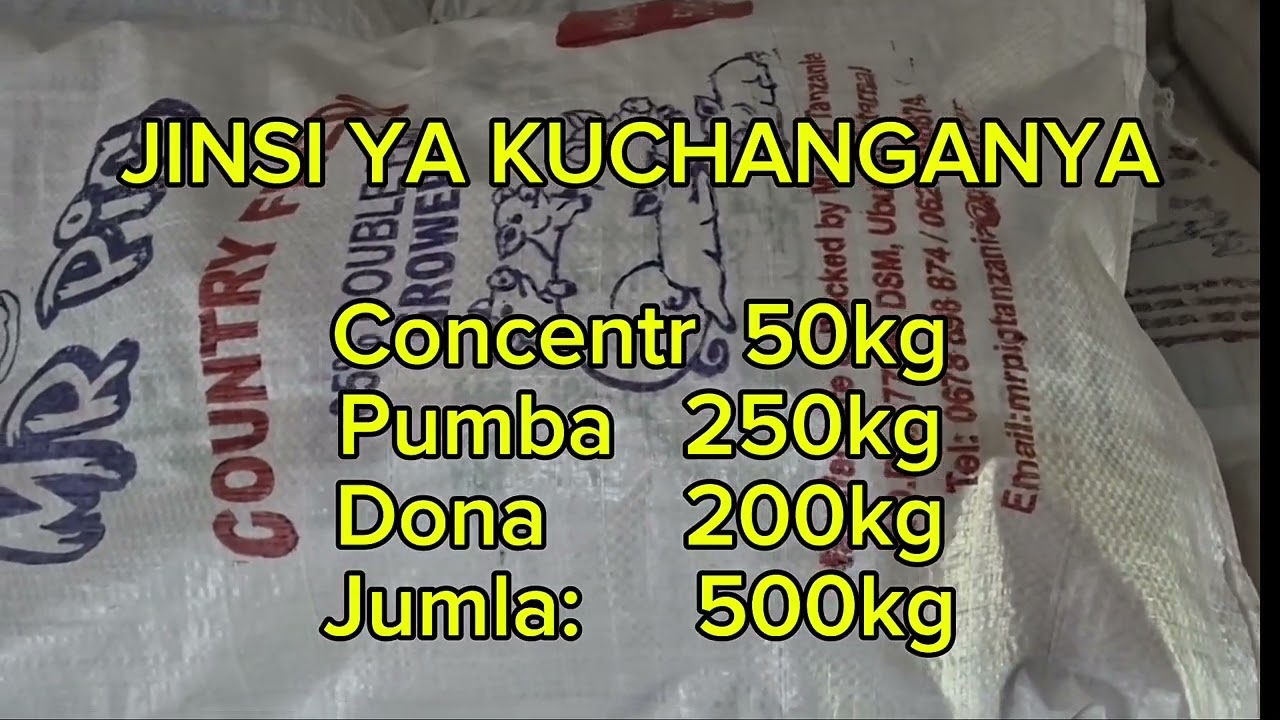 TENGENEZA KILO 500KG KWA MFUKO 1 WA 65% D.PLUS CONCENTRATES YA NGURUWE.