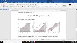 Plotted a CV Curve and Calculated Specific Capacitance in Origin