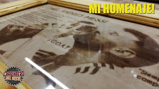 COMO HACER UN MARCO DE MADERA CON UNIONES A 45 GRADOS! REALIZO UN CUADRO EN HOMENAJE A MESSI!!