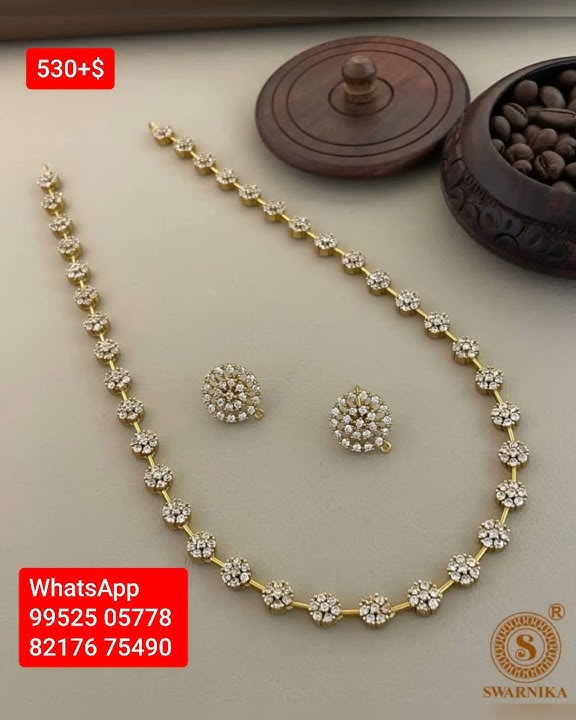Premium quality long set with earrings WhatsApp 99525 05778, 82176 75490