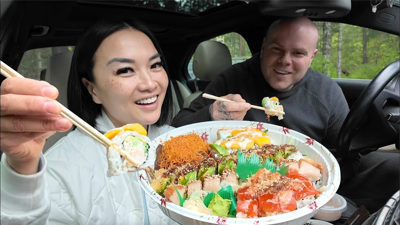 CHEAT DAY (SUSHI CAR MUKBANG) | SASVlogs