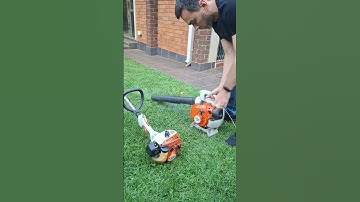 Stihl bg56 hot start and fs45 idle. #michaelstoolbench #bg56 #leafblower #fs45 #stringtrimmer