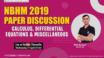 NBHM 2019 PAPER DISCUSSION | CALCULUS, DIFFERENTIAL EQUATIONS & MISCELLANEOUS