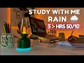 5-HOUR STUDY WITH ME 🌧️ RAINY DAY TO NIGHT / Gentle Rain Sounds / Pomodoro 50/10 /No Music