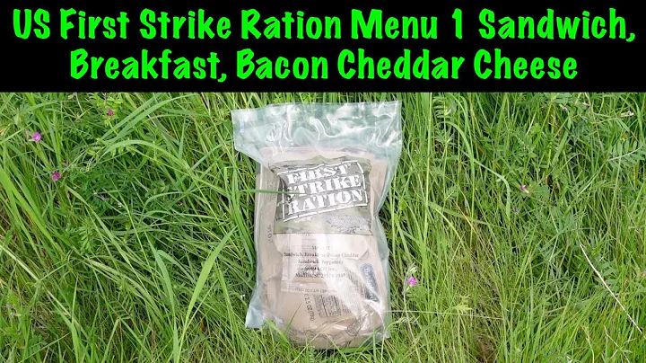US First Strike Ration Menu 1 - Sandwich, Breakfast, Bacon Cheddar Cheese meal 1