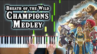 Zelda: Breath of the Wild CHAMPIONS PIANO MEDLEY incl. Mipha [Tutorial][How To Play][Sheet Music]