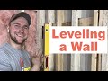 How to fix a bad wall. leveling a wall. making a wall plumb. Bathroom Renovation. DIY