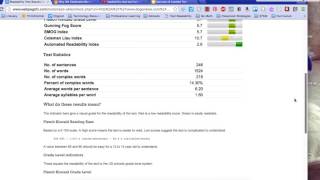 Readability Test Tool Tutorial