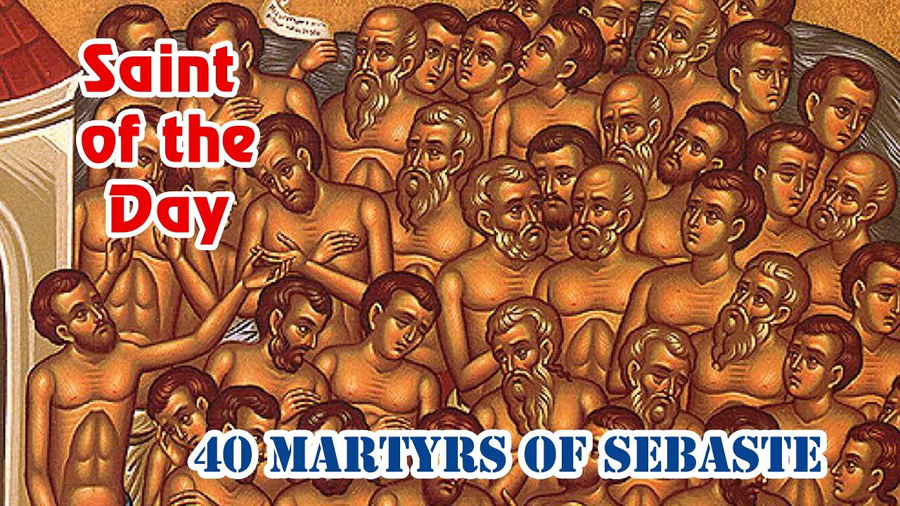 Память 40 севастийских мучеников в 2024. 40 Мучеников Севастийских. Праздник сорока мучеников Севастийских святых. Икона сорока святых мучеников Севастийских. Икона 40 Севастийских мучеников.