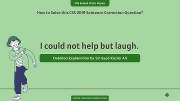 CSS Solved Sentence Corrections by Sir Syed Kazim Ali