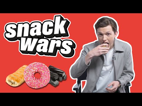 Snack Wars: Tom Holland Aka Spider-Man Eating British And American Snacks | @LADbible