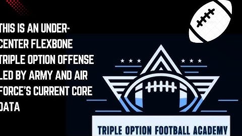 This is an Under-Center Flexbone Triple Option Offense Led by Army and Air Force’s CURRENT Core Data