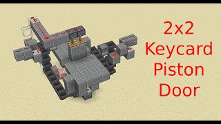 How to make a 2x2 Keycard Piston Door in Minecraft