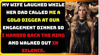 My Wife Laughed While Her Dad Called Me a Gold Digger at Our Engagement Dinner - So I...