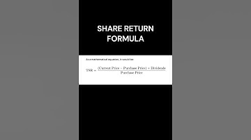 SHARE RETURN FORMULA