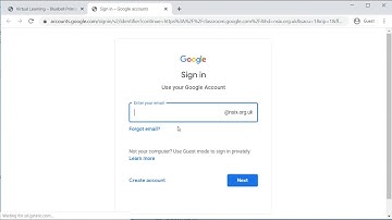Logging in to the Google Classroom via a web browser