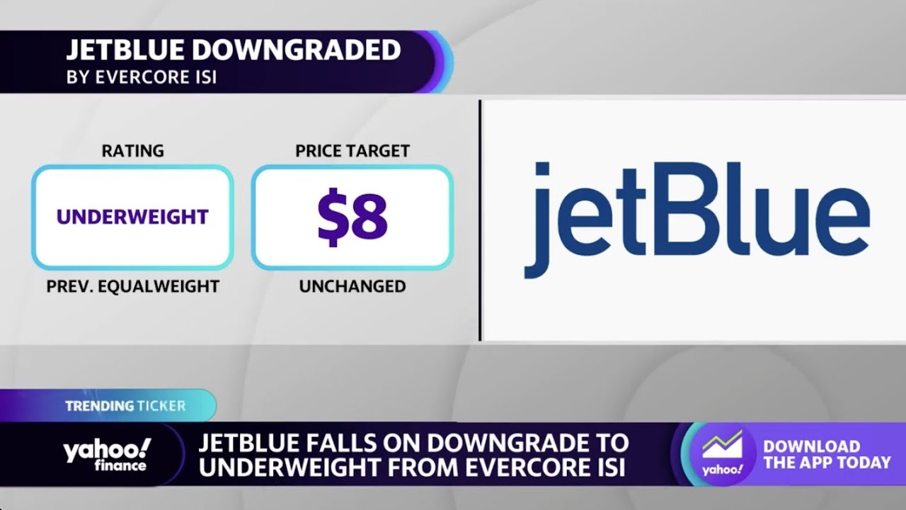 JetBlue stock moves lower on analyst downgrade YouTube