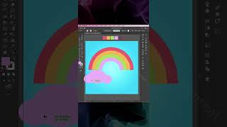 Create 3D Rainbow🌈 Design In Illustrator #3drainbow #3d #illustration #shorts #youtubeshorts #design