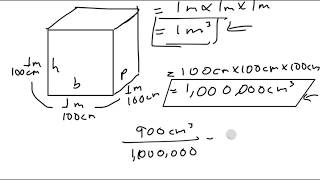Convertir cm3 a m3