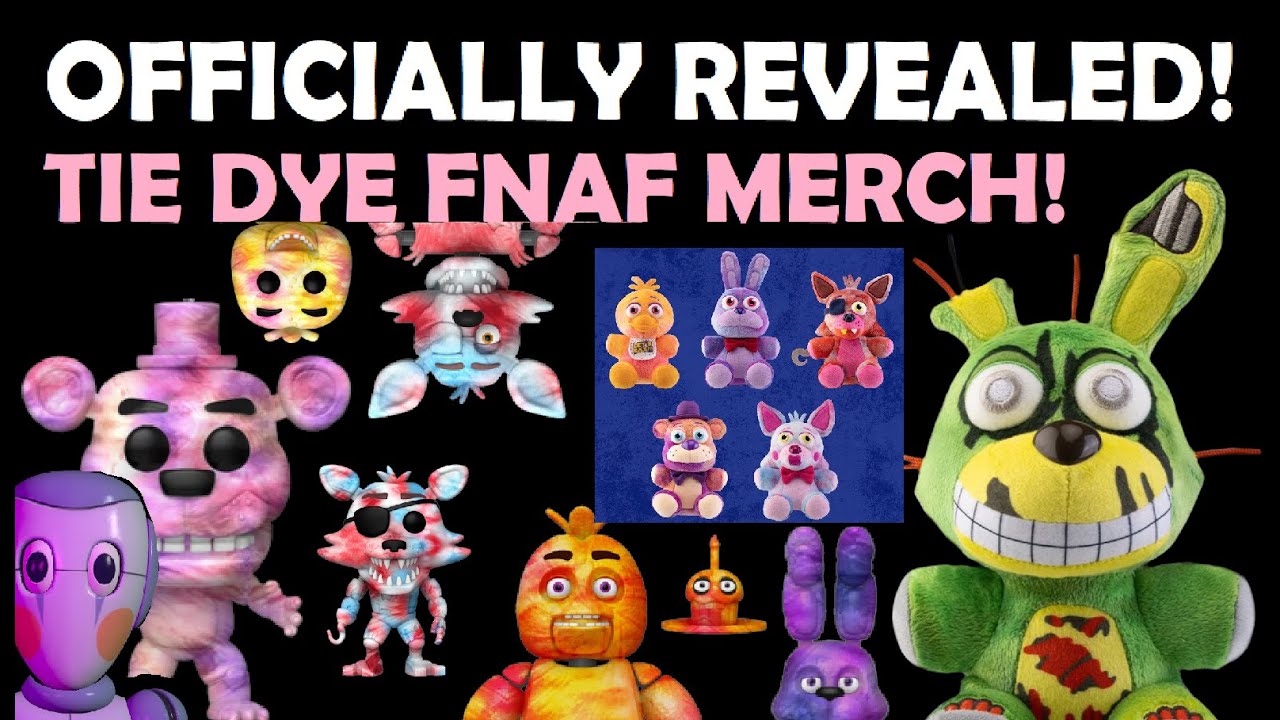 NEW Tie Dye FNAF Merch OFFICIALLY REVEALED! - Five Nights at Freddy's Toys  Plush Funko Figure POP 