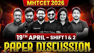 19th April Shift 1& 2 Paper Discussion | MHTCET 2026 #mhtcet2026 #paperdiscussion