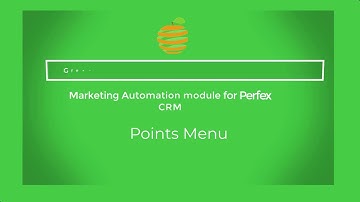 [Perfex CRM Modules - Marketing Automation] Points Menu