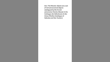 What is Messier object?