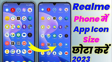 Realme Me App Ko Chhota Kaise Karen?|How To Change Icon Size In Realme |#teachraqib