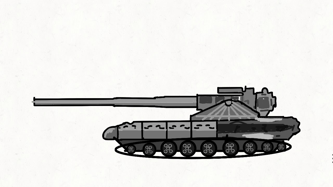 Как нарисовать танк из геранда дора