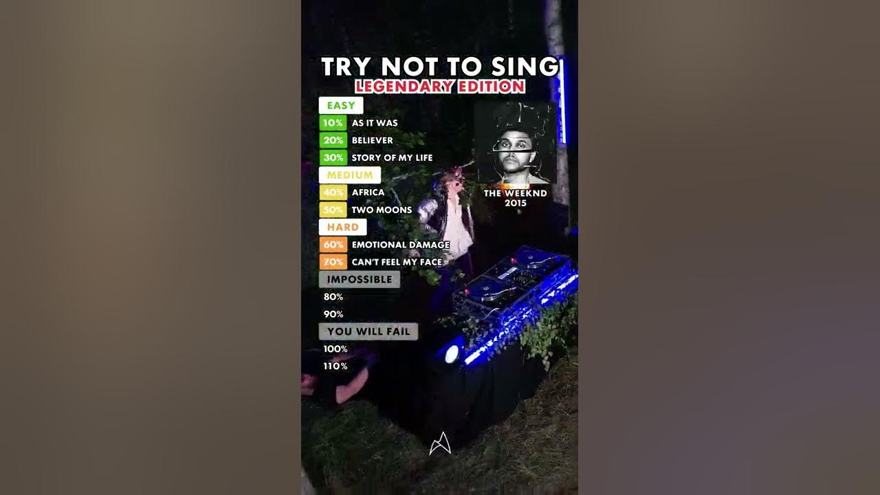 Try not to sing Challenge
