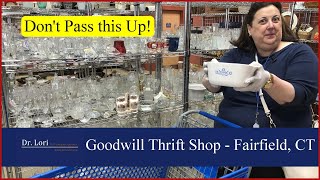 Don't Pass this Up! Corningware, Tons of Crystal, Milk Bottles, more - Thrift with Me Dr. Lori