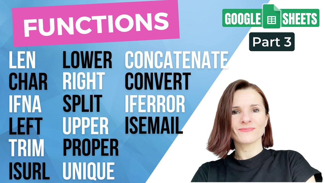 How to Use TRIM, UNiQUE, IFERROR in Google Sheets (Part 3)